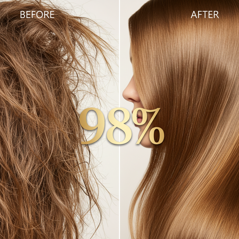 98% Repair Before/After Hair