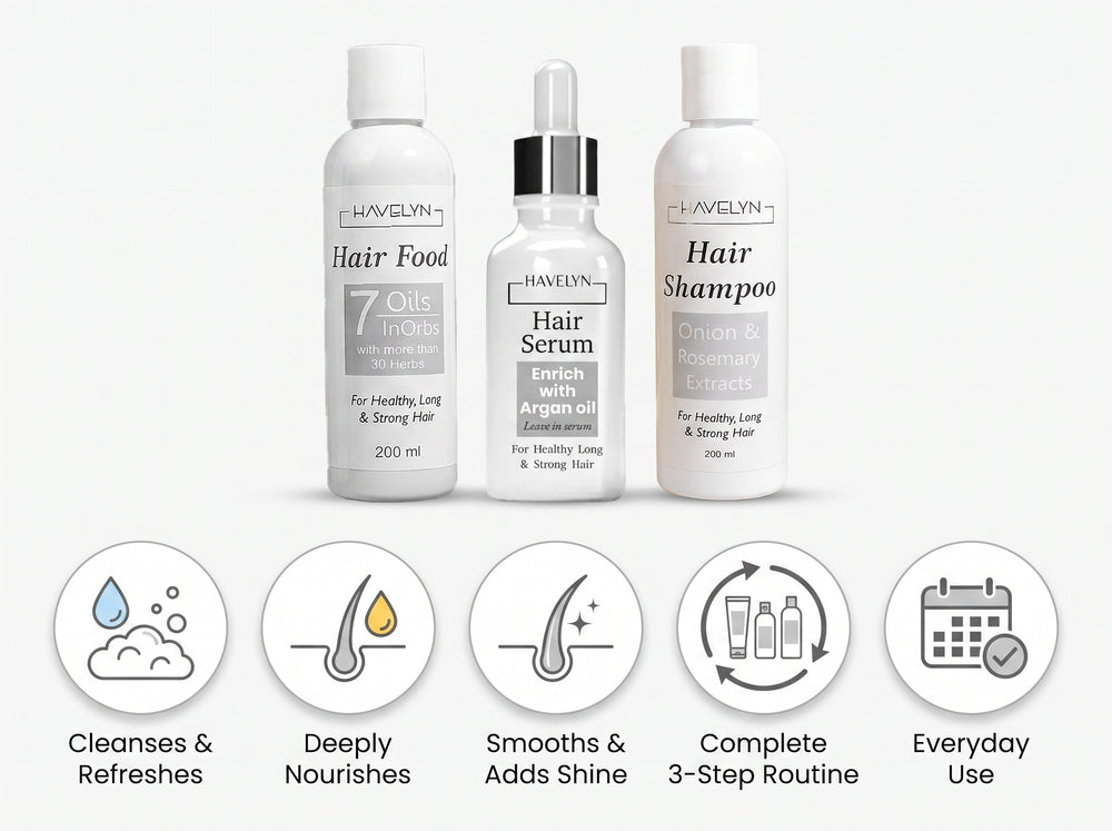 Havelyn Hair Care Kit – 3-in-1 Hair Oil, Serum & Shampoo