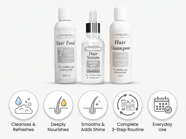 Havelyn Hair Care Kit – 3-in-1 Hair Oil, Serum & Shampoo
