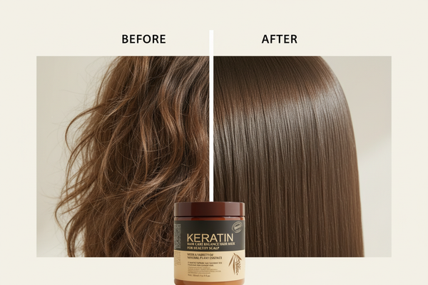 Before After Keratin Hair Mask Scroll-Stopping