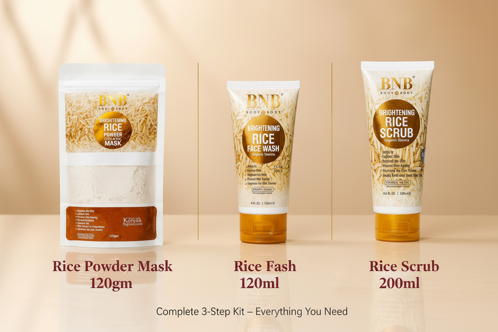 BNB Rice Brightening Glow Kit – Size & Quantity Label Shot