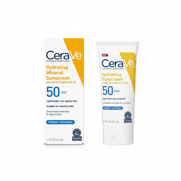 CeraVe Hydrating Mineral Sunscreen SPF 50 — Hero Shot