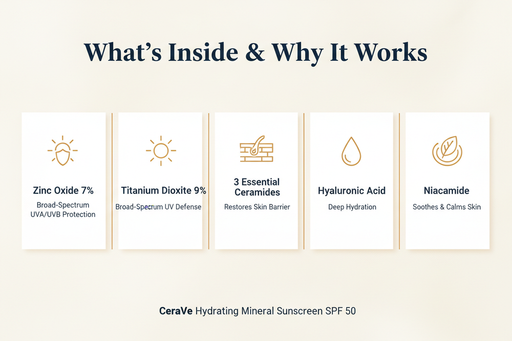 CeraVe Mineral Sunscreen — Ingredient Infographic