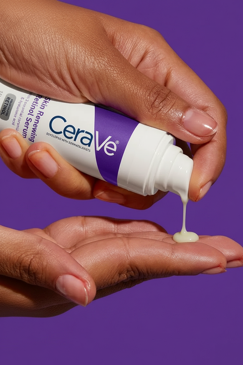 CeraVe Retinol Serum – In-Use Lifestyle Shot