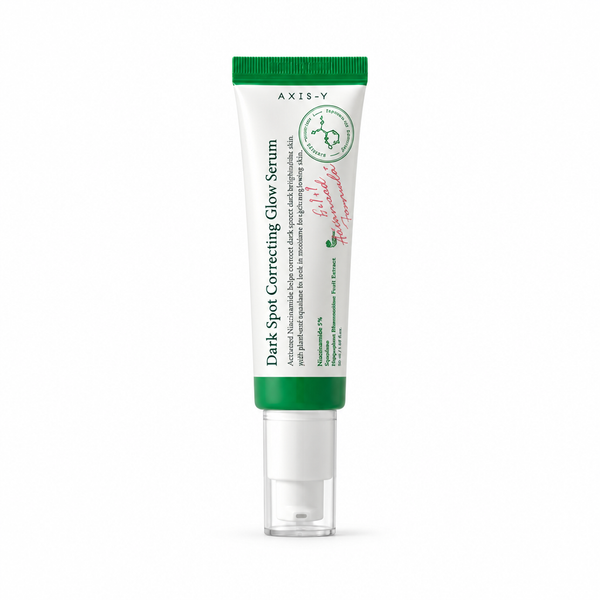 Clean studio product photo of the green-and-white skincare tube upright on a white background