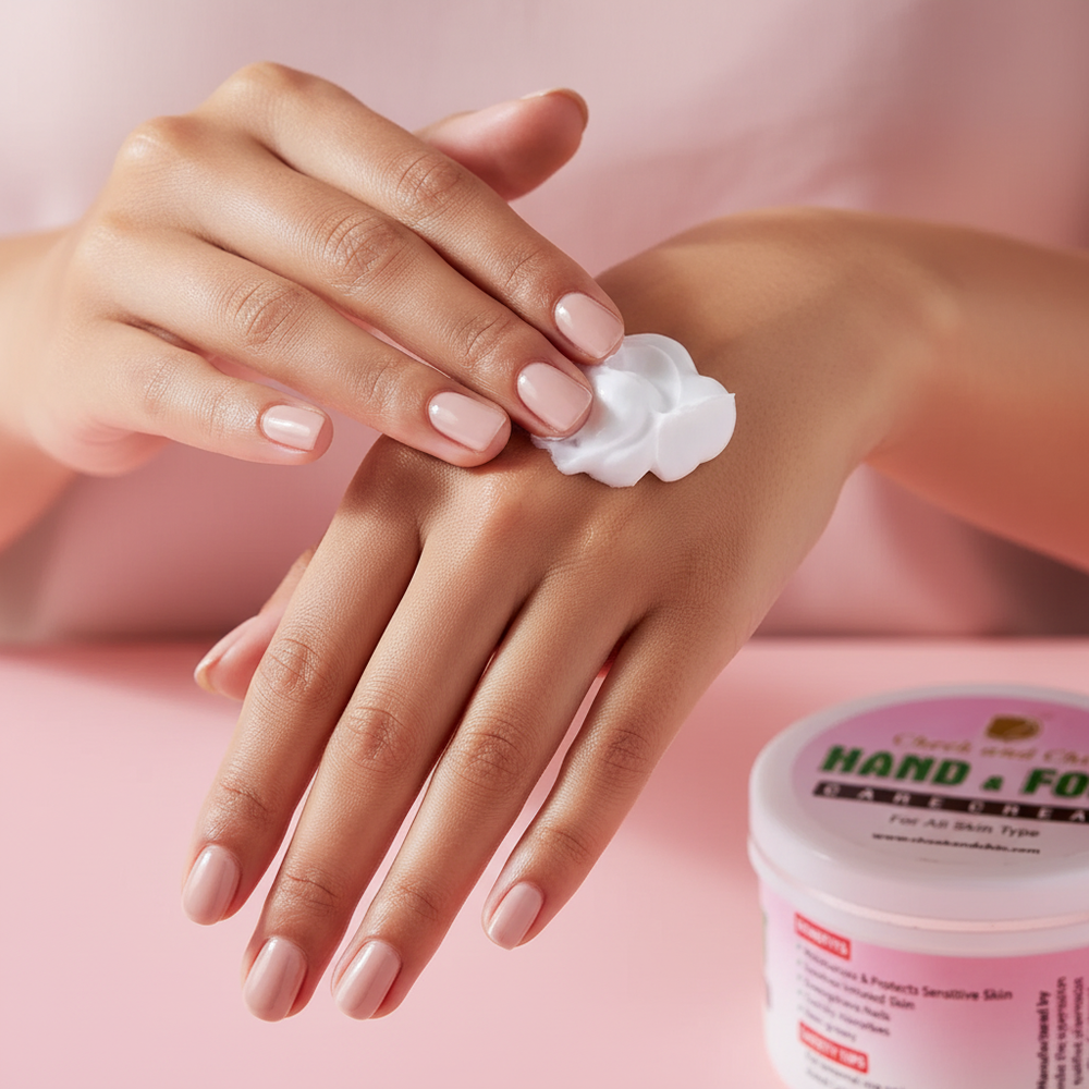 Hand & Foot Cream – Application Hand Model Shot