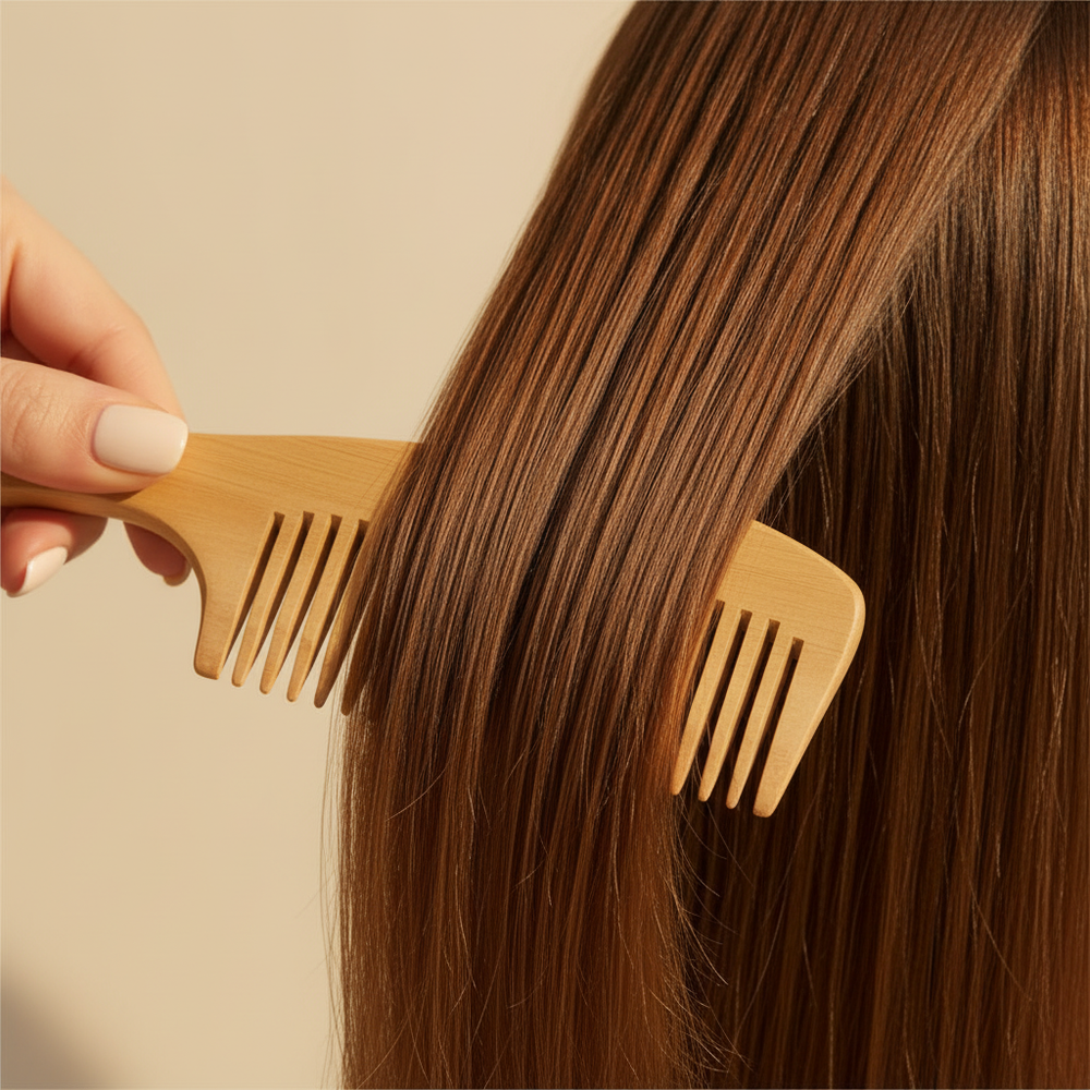 Havelyn Hair Serum – Detangling In-Action Shot
