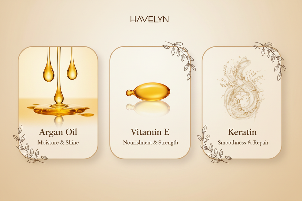 Havelyn Hair Serum – Ingredient Highlight Graphic